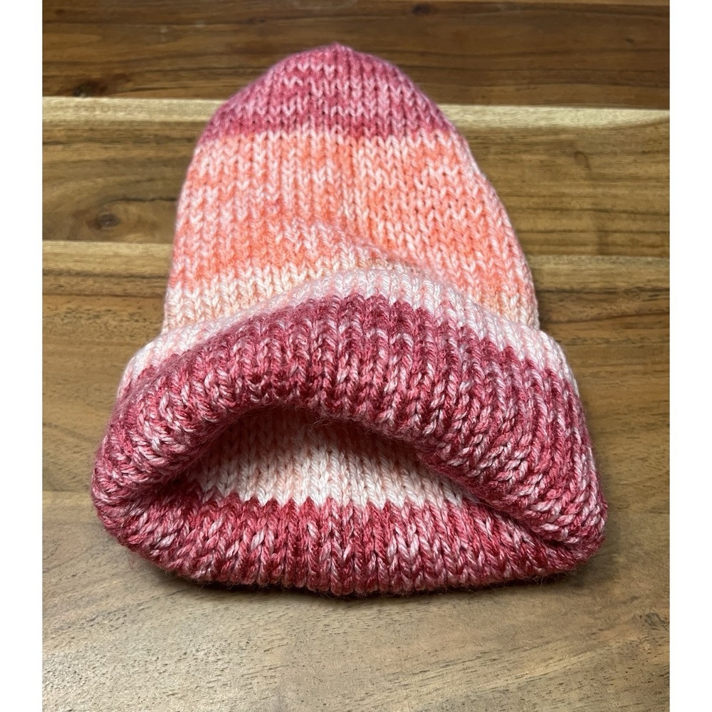 Handmade Pink Ombré Beanie Hat